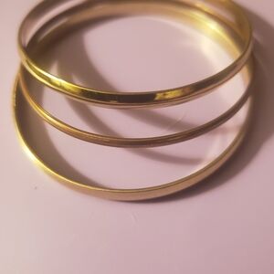 Bangles 3 Piece Braclet Set Goldtone